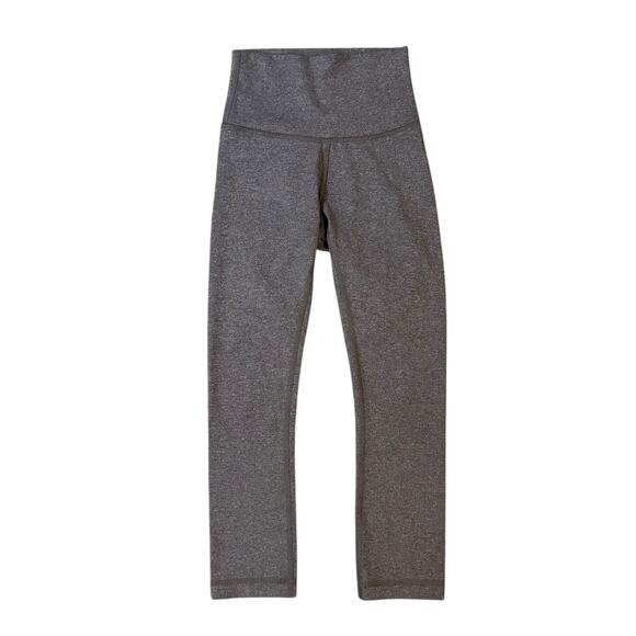 Lululemon Pants - Lululemon Leggings Wunder Under Crop Mid-Rise Luxtreme 21" Heathered Gray Size 2